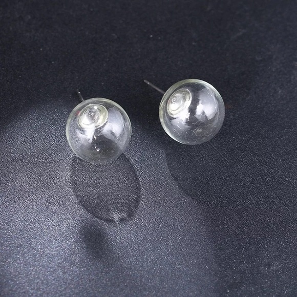 🔵𝟲𝟱%𝗢𝗙𝗙 𝗯𝘂𝗻𝗱𝗹𝗲𝘀 𝟯+🔵 NEW Large Clear Ball Earrings - Picture 5 of 10